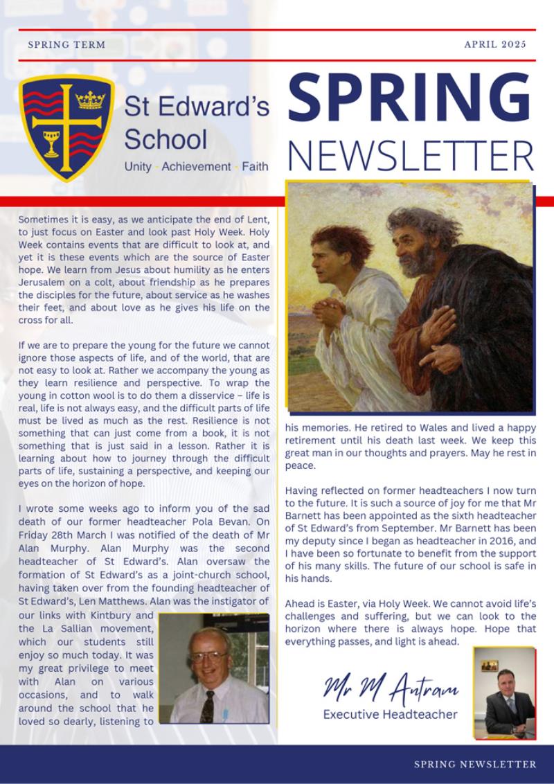 St Edward’s Spring Newsletter 2025